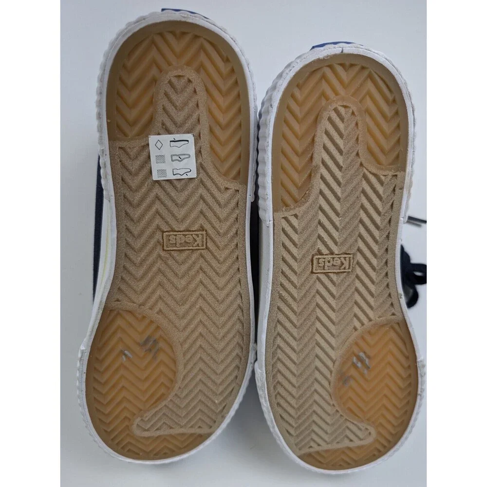 Keds Shoes Navy Kids Teen Lace Up 4.5 M  Rainbow Stripe